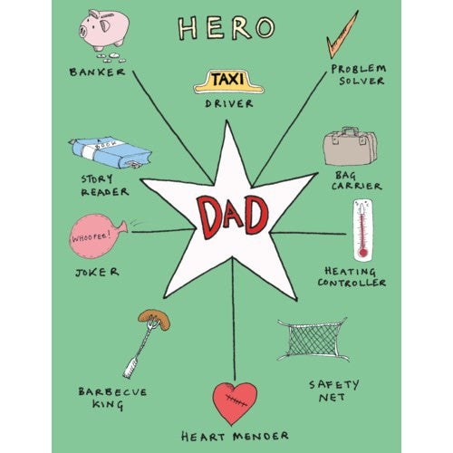 Dad: Hero Father's Day Greeting Card