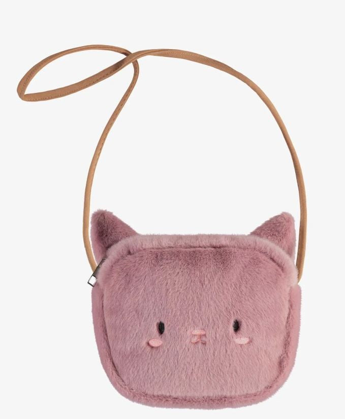 Cute Pink Cat Faux Fur Bag