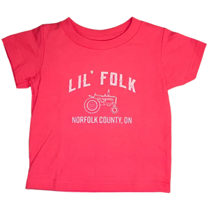 Lil' Folk Cotton Tee Shirt - Dark Pink