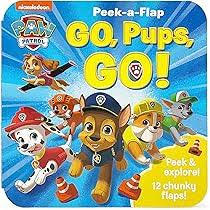 Peek-A-Flap Board Book - Go, Pups, Go!