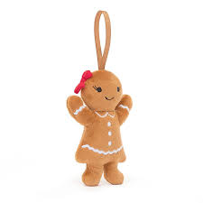 Festive Folly Gingerbread Ruby Ornament