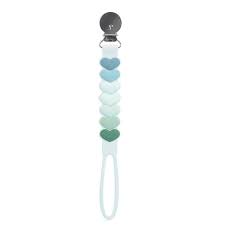 Beadless Pacifier Clip - Sweetheart Blue