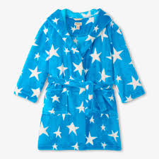 Fleece Kids Bath Robe - Starry Night