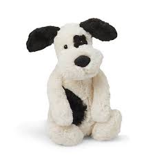 Jellycat Bashful Black & Cream Puppy