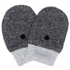 Raglan Organic Scratch Mitts - Graphite Black