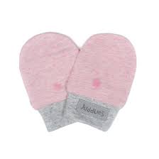 Raglan Organic Scratch Mitts - Dogwood Pink