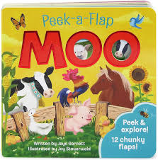 Peek-A-Flap Board Book - Moo