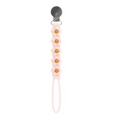 Beadless Pacifier Clip - Daisy Cream