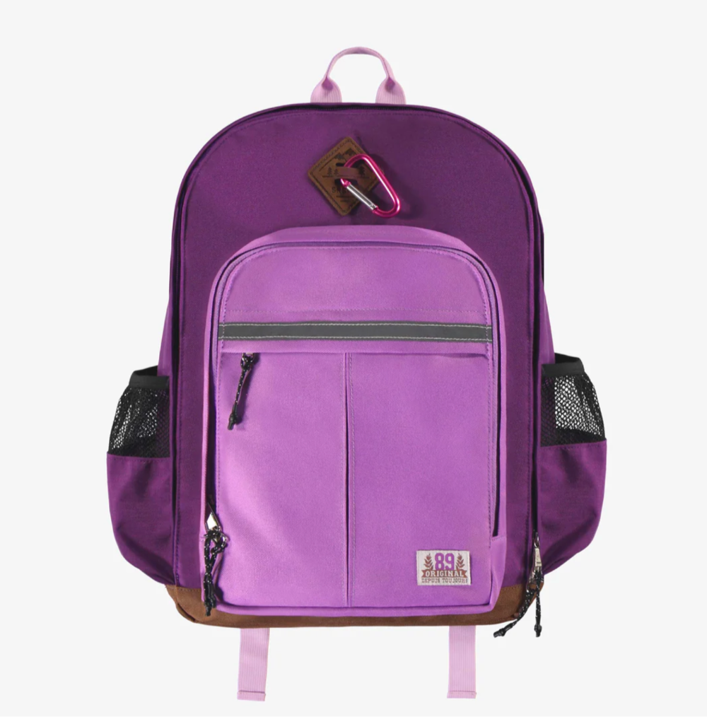 Purple Color-Block Backpack