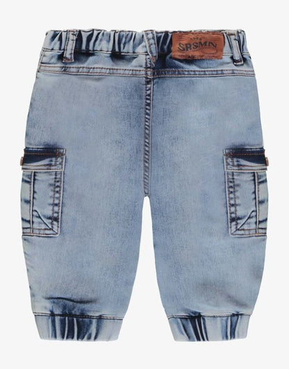 Baby Regular-Fit Jogger-Style Pants in Light Blue Denim