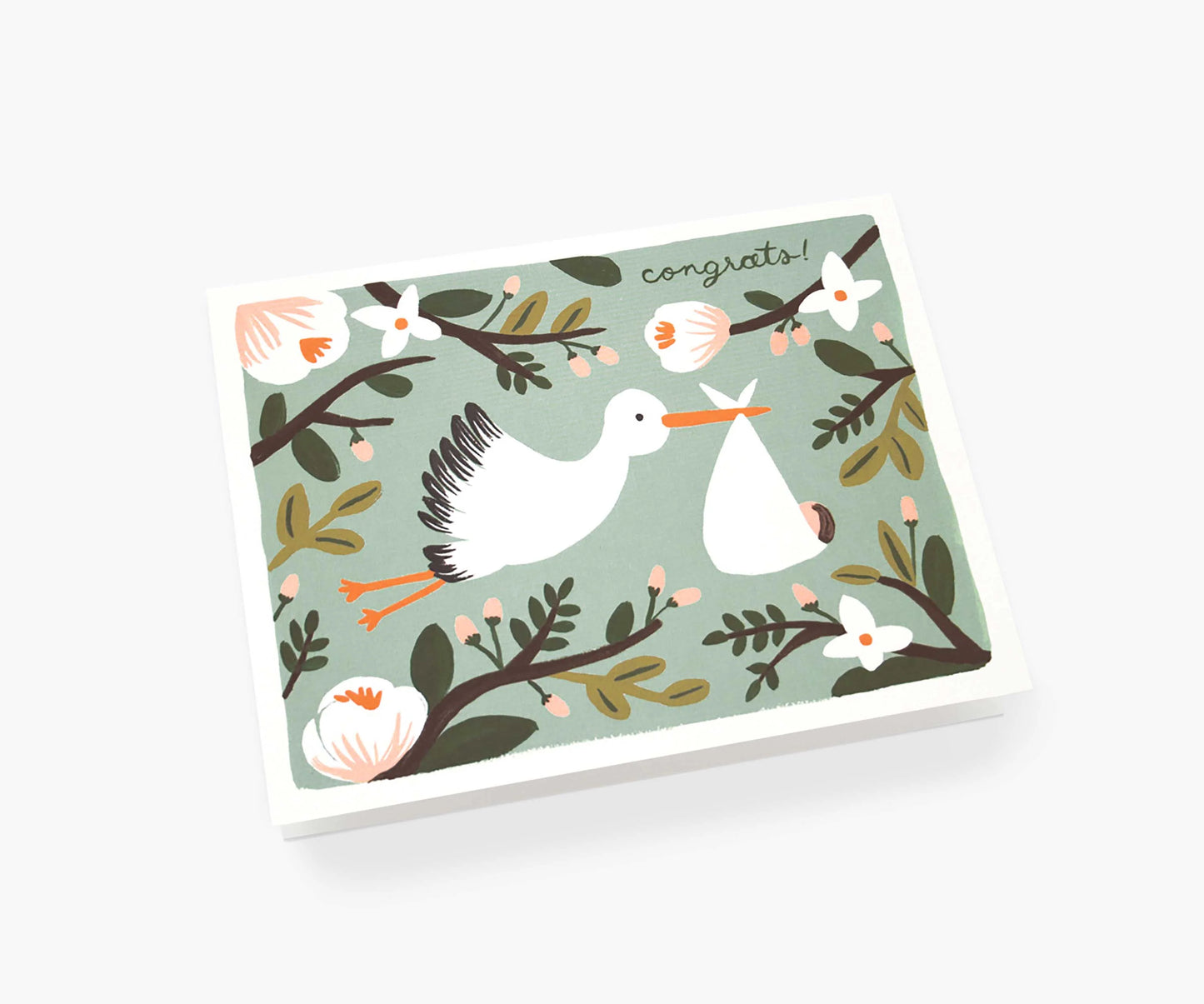 Congrats Stork Greeting Card