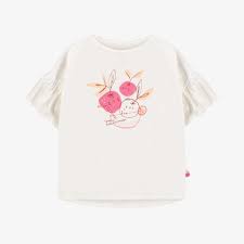 Baby White Relaxed Fit T-Shirt with Print