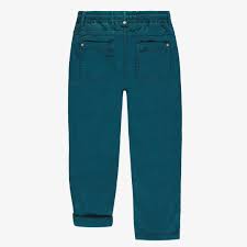 Child Blue Wide Fit Pants in Stretch Denim Twill