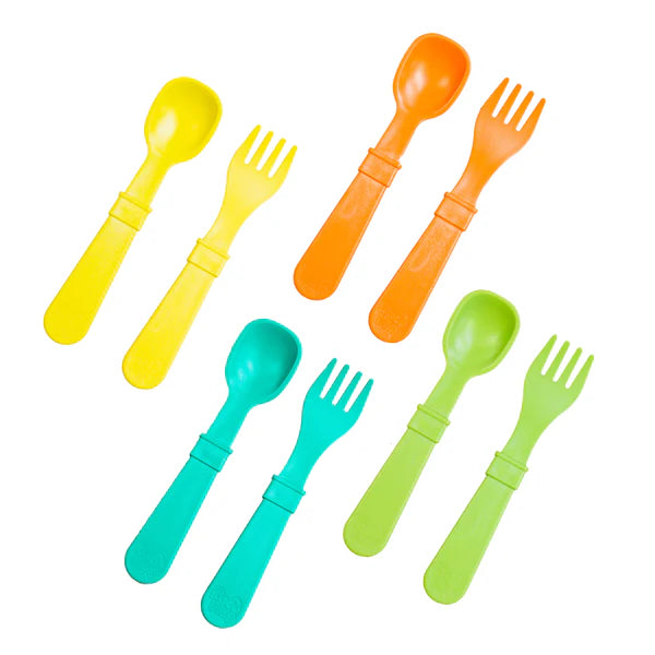 Multi Colour 8 Piece Utensil Set - Orange | Lime | Yellow | Aqua