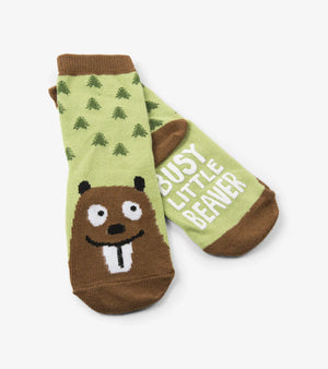 Kids Animal Socks - Busy Little Beaver