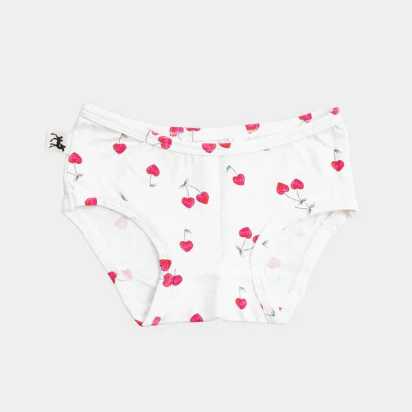 Kids Bamboo Undies - Cherry Hearts