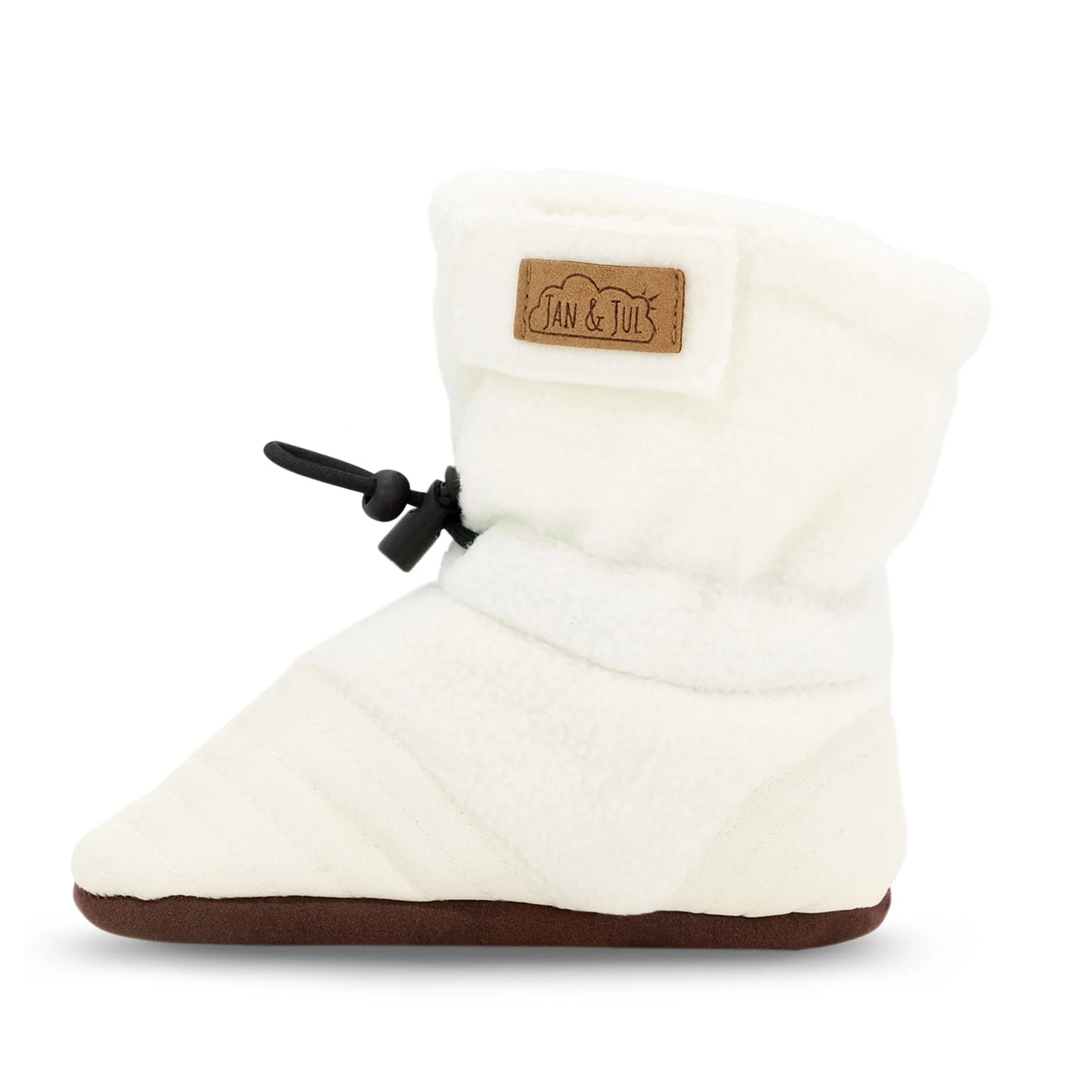 Stay-Put Cozy Booties - Cream